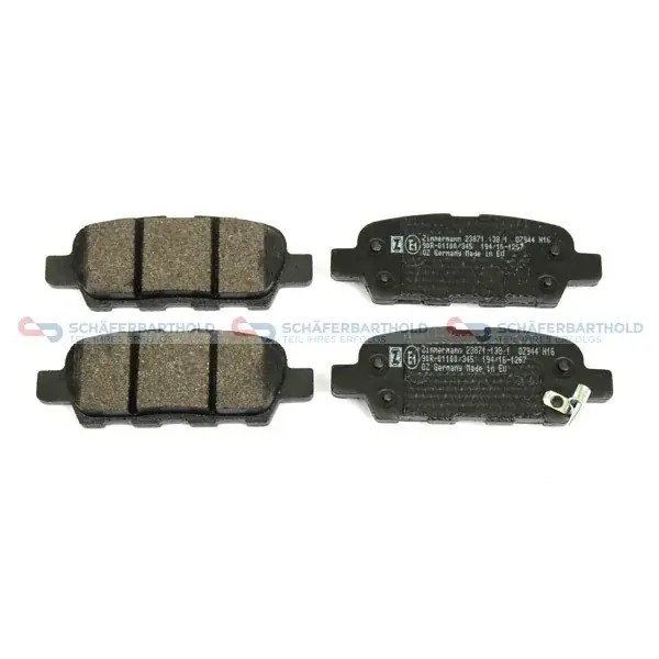 Rabat - Bremseklodser 14 mm, WVA 23871, ZIMMERMANN - til INFINITI, NISSAN, RENAULT, SUZUKI