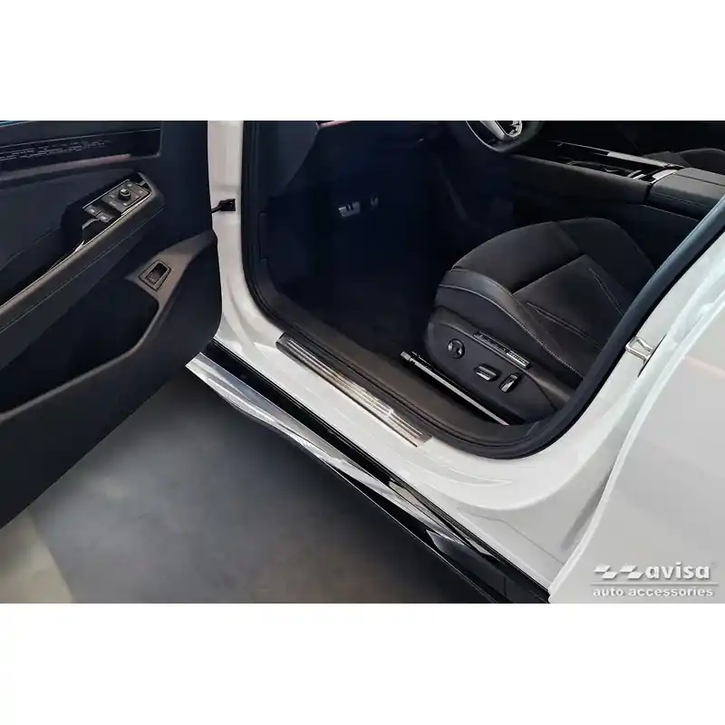 Avisa, Trinbeskyttere, Rustfritstål, passer til Volkswagen ID.7 2023- - ‘Lines‘ - 4-dele - Nyt i shoppen