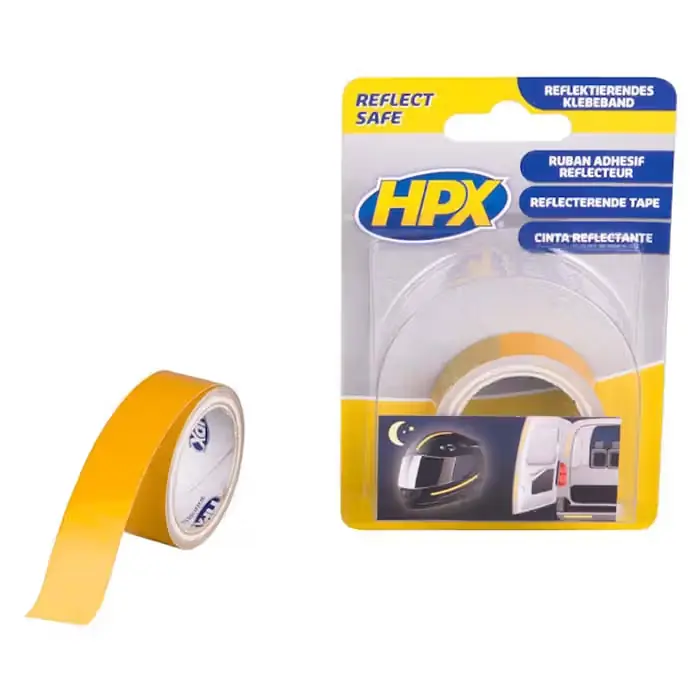 HPX HPX reflect tape gul 19mm x 1,5m | Udsalg