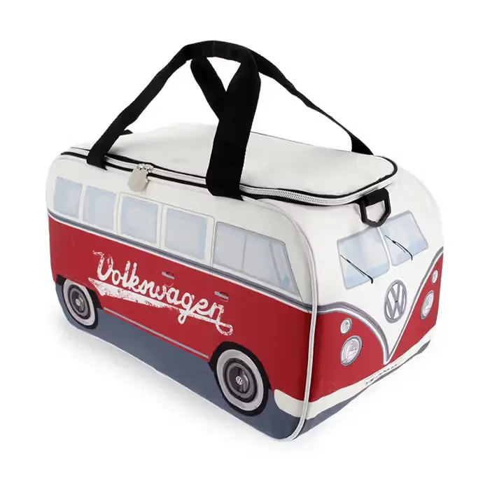 VW-COLLECT Køletaske, VW T1 bus hvid/rød 25 liter - Tilbudspris
