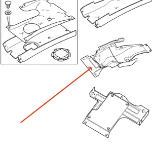 Ekspreslevering | Land Rover bundplade for Defender Td5 - Bagerste under gearkasse